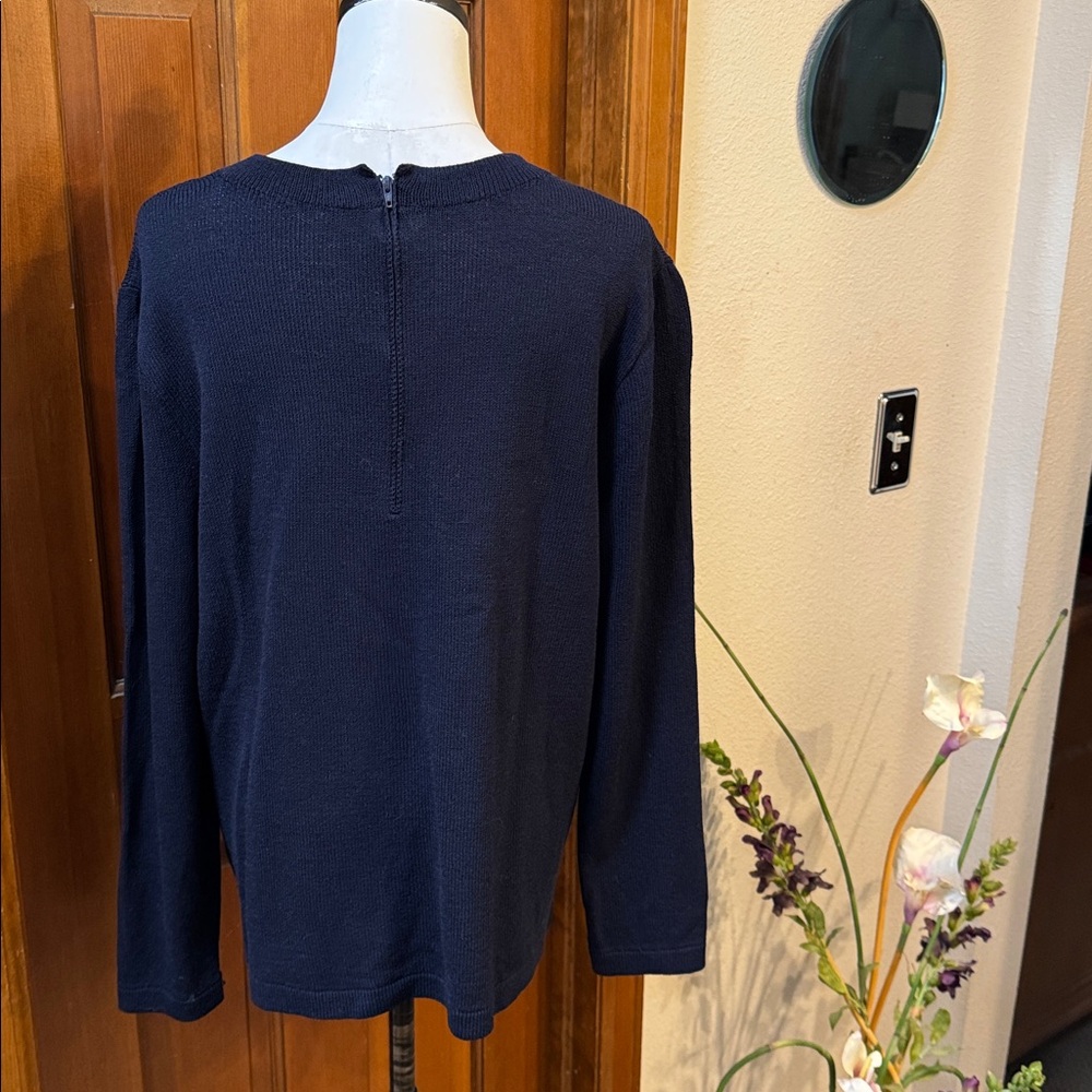 PRICE FIRM St. John Dark Blue Sweater Size L - Picture 5 of 7